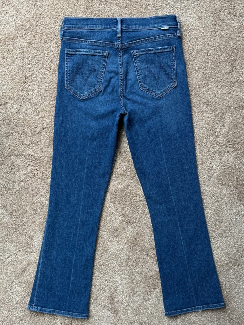 MOTHER The Outsider Ankle High Rise Jeans Blue “Walking on Coals” Size 27 - Picture 4 of 16